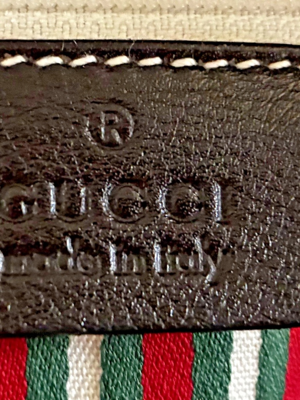 Gucci Britt Boston Bag GG Monogram Canvas Brown Leather & Dust Bag -Like New - Picture 14 of 16